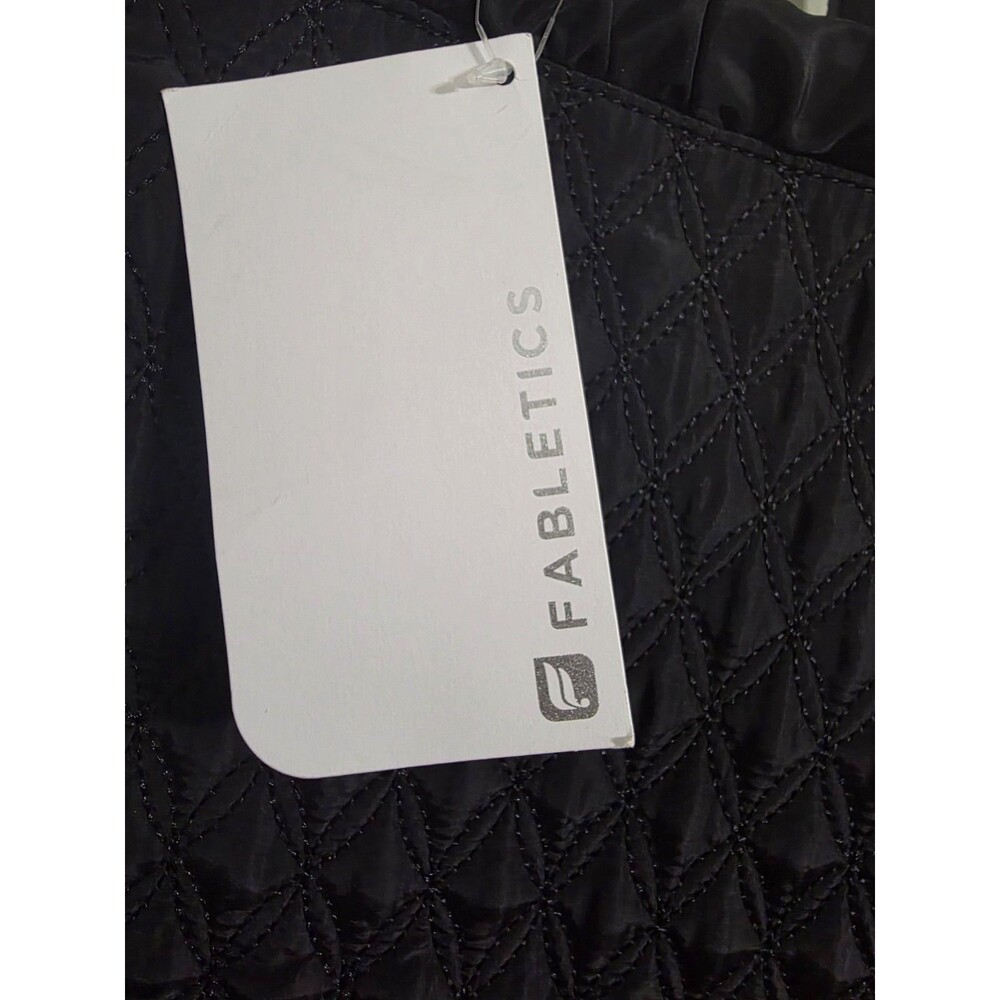 NWT Fabletics The Drawstring Backpack Black Quilt… - image 2